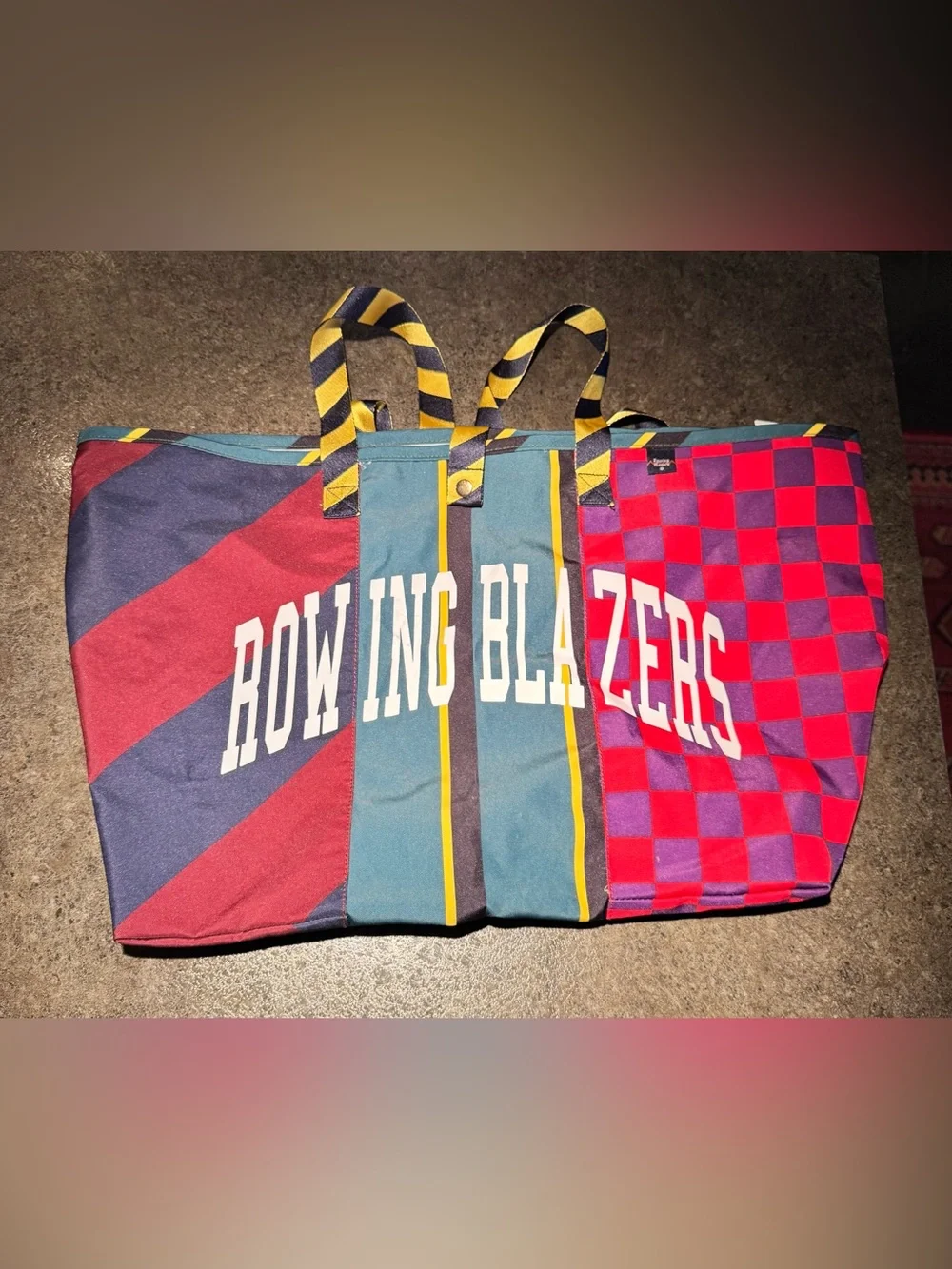 Rowing Blazers X Target Multi-Color Rugby Stripe Foldable Tote